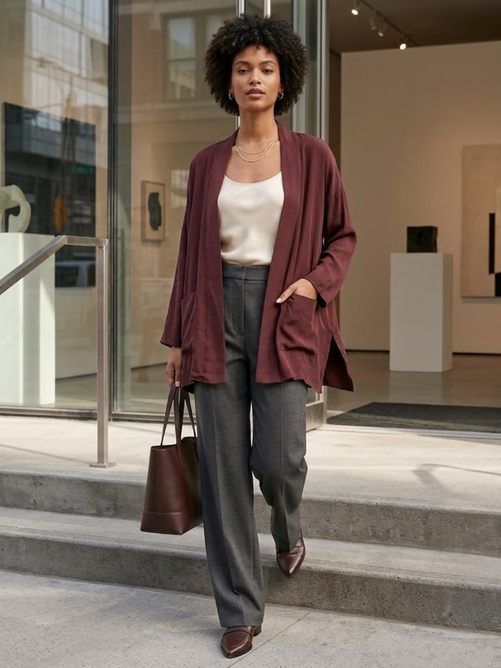 NWT Wilfred Aritzia Dahomey 100% Silk Open Front Cardigan XS